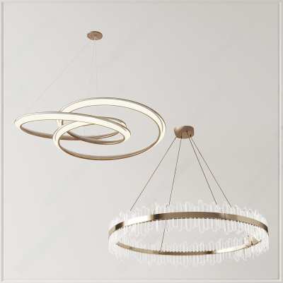 现代吊灯组合3D模型下载